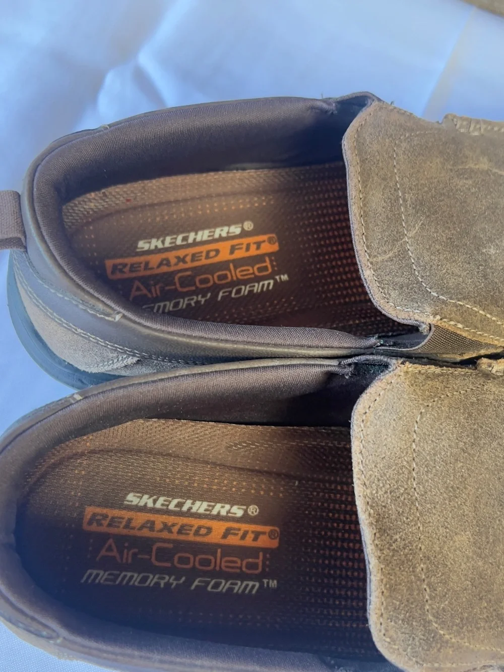 Skechers Men's Brown Suede Slip-On Loafers